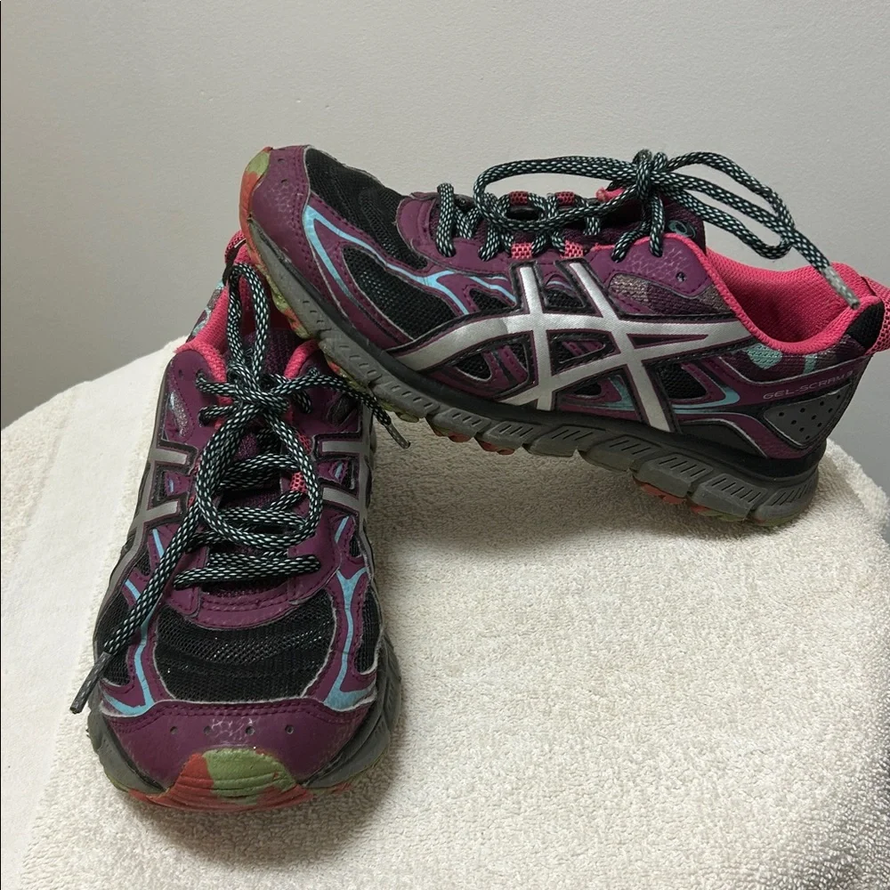 ASICS Gel Scram 3 Women's Multicolor Running Trail Hiking sneakers Shoes size 7